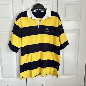 Ralph Lauren Polo Golf Shirt Mens Sz L  Striped The Strand Golf Club Preppy